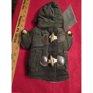 NWT East Side Collection Corduroy Toggle Dog Puppy Coat XX Small